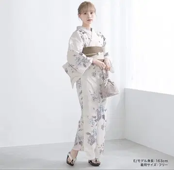 꽃무늬 유카타 오비 세트