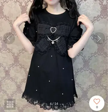 ROJITA 로지타 리본 디자인 빅 T셔츠