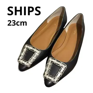 SHIPS 시프스 플랫 슈즈 펌프스 검정