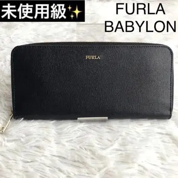 지갑 여성용 장지갑 FURLA 풀라 라운드 지퍼 천연 가죽 블랙