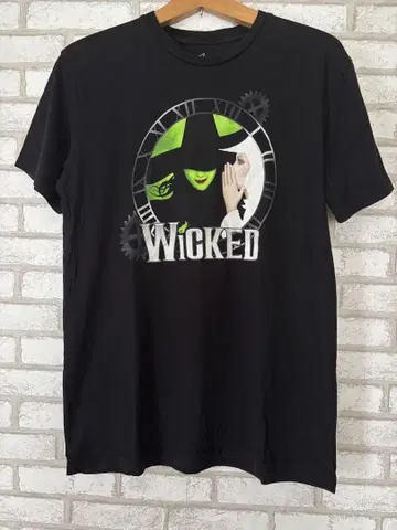 WICKED 위키드 브로드웨이 뮤지컬 티셔츠 검정 L 중고