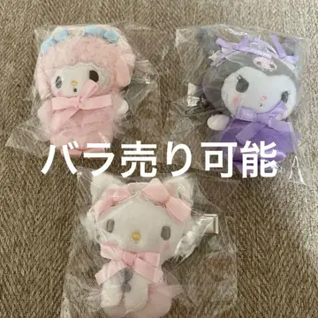 산리오 백색 고양이 발레리나 앞머리 클립 크로미 피아노 찰미 키티