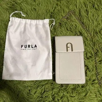 FURLA 스마트폰 숄더백 화이트