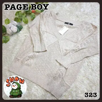 PAGE BOY 페이지 보이 니트 스웨터 상의 베이지 M