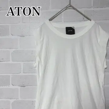 ATON 에이트 화이트 노스 톱스 탱크톱 흰색 코튼