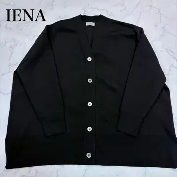 극품 IENA 슈퍼 파인 스무스 폰초 카디건 검정 2022년