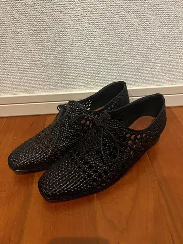 마르티네즈 땋기 디자인 블랙 슈즈 노블