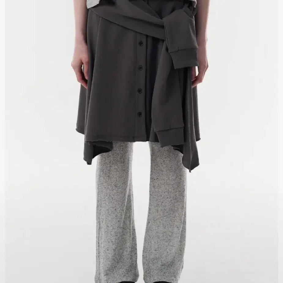 COYSEIO | 코이세이오 Koiseio Cozy Sweat Wrap Skirt Charcoal #코이