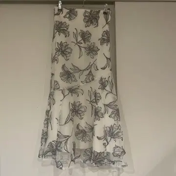 Rirandture 꽃 프린트 플레어 스커트  롱 스커트