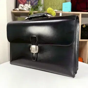 새상품급 dunhill 올 가죽 비즈니스 백 플랩