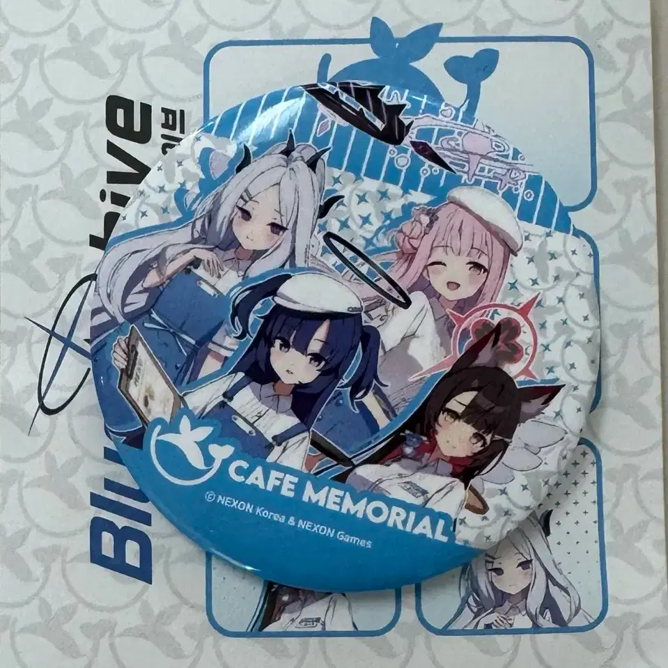 Blue Archive Cafe Memorial Can Badge Wakamo Uuka Hina #블루