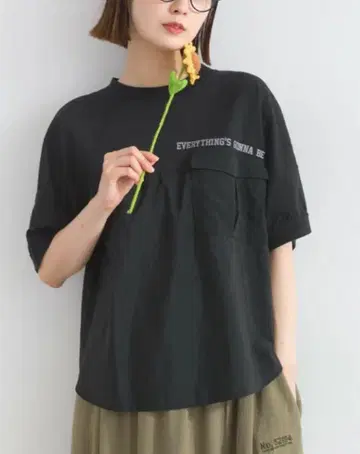 iriey 나일론 절개 포켓 풀오버 블랙