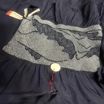 남성용 헤코오비 다크 네이비 시보리 유카타 오비 기모노 오비