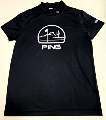 PING 블랙 모크넥 셔츠 M 사이즈