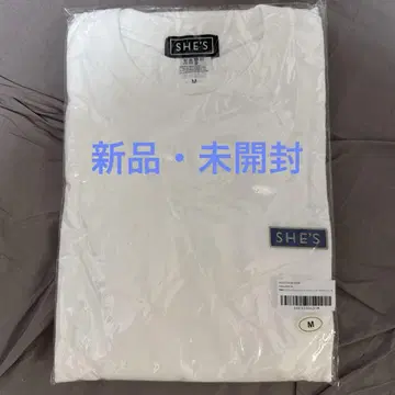 SHE'S 자수 로고 빅 실루엣 롱 슬리브(화이트)/M