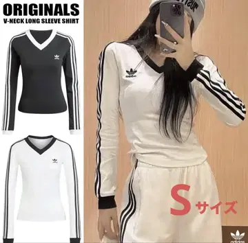 adidas V넥 롱 티셔츠