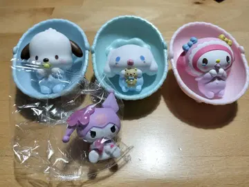 잼젤리 피규어 2종 4개 세트 포차코 마이멜로 크로미 시나몬 가챠