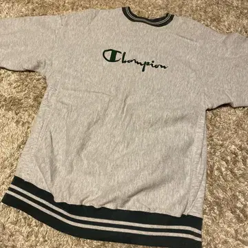 Champion 그레이 x 그린 스웨트 셔츠