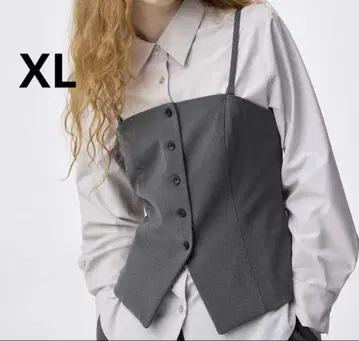 새상품 GU 프론트 버튼 뷔스티에 XL
