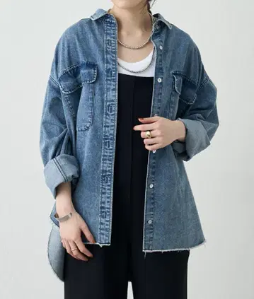 SHENERY 데님 오버 셔츠