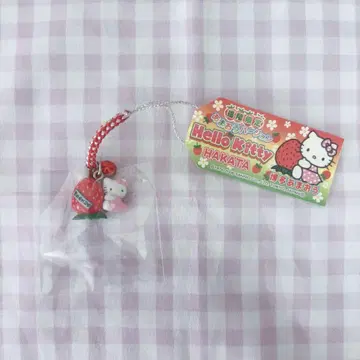 헬로키티 뿌리 장식 스트랩 후쿠오카 아마오우 지역 한정 키티