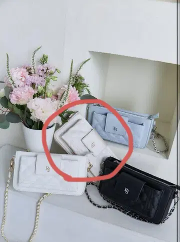 riu 퀼팅 폰 백 샴페인 핑크