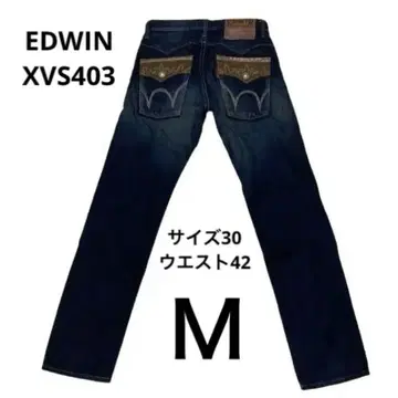 EDWIN(에드윈) XVS403 사이즈 30 허리 42 플랩 스트레이트