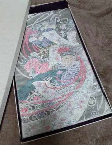 전 플래티넘 펄 팬 모양 노토 문양 고급 가방 벨트 순면 6통 무늬