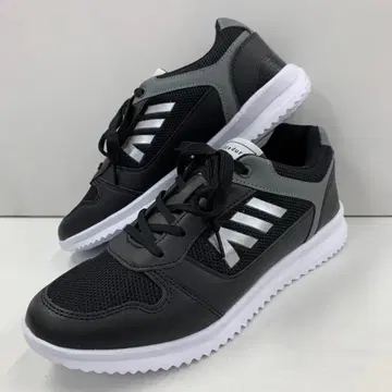 새상품 남성용 25.5cm 경량 통굽 레트로 러닝 스니커즈 블랙 2277