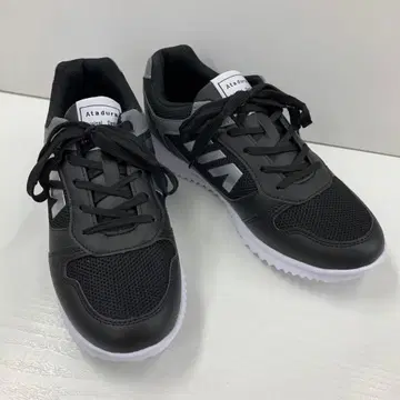 새상품 남성용 27.0cm 경량 통굽 레트로 러닝 스니커즈 블랙 2277