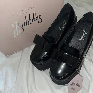 Bubbles 블랙 통굽 로퍼 23.0~23.5cm