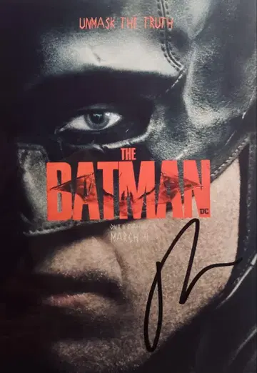 로버트 패틴슨 친필 사인 사진 트와일라이트 THE BATMAN