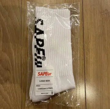 SAPEur 사풀 남성용 로고 삭스 화이트