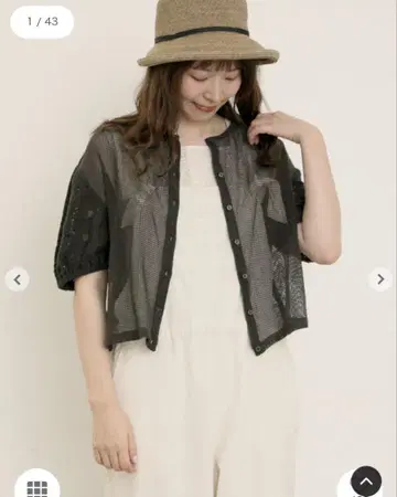 SM2 앞뒤 2WAY 메쉬 레이스 카디건
