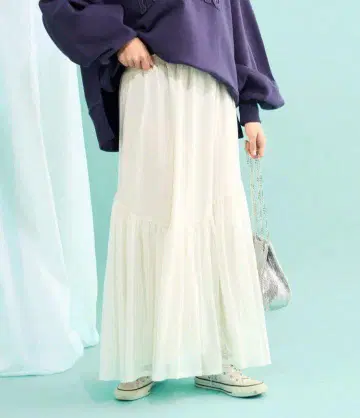 차오파닉 티피 메쉬 볼륨 이지 스커트