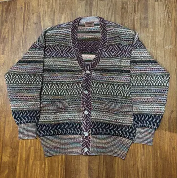 미소니 missoni 카디건 46 스트라이프 오렌지 울 XL