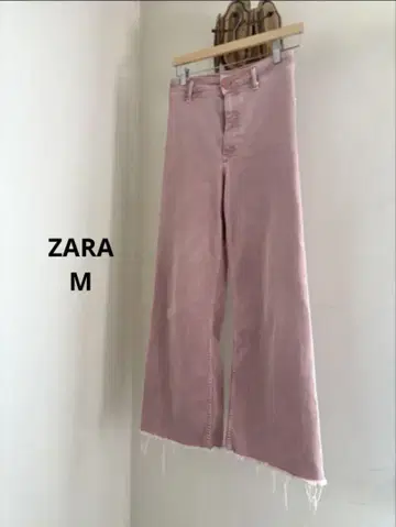 ZARA 핑크 하이웨스트 데님 팬츠 M 36