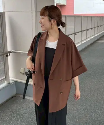 테크 리 반소매 셔츠 재킷 PON테라 블랙 차오파닉 티피