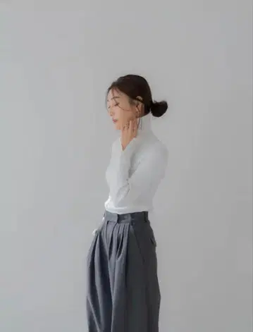 REGLEAM 리브 터틀넥 RIBBED TURTLE NECK S