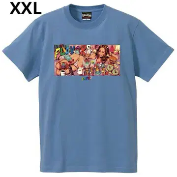 록킨 제리 빈 FLAVORS 맛 티셔츠 블루 XXL