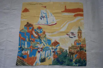 45rpm 반다나 스카프 그림책 반다나 시리즈 요트와 토끼 패턴 거즈