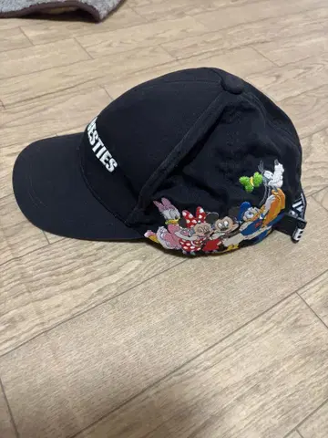 디즈니 베스트리스 54cm 검정 미키 자수 블랙 캡