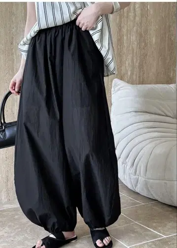 풍선 바지 블랙 M-2XL 검정 새 제품