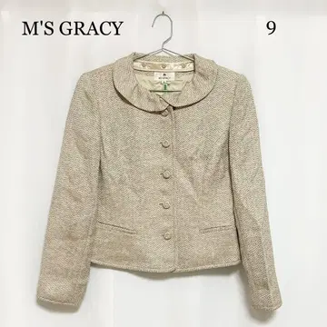0194 M'S GRACY 트위드 자켓 9호 라메 믹스