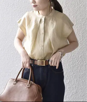 ships 쉽스 NORTHERN LINEN 프론트 턱 셔츠