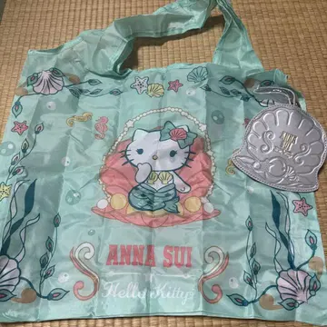 대만 세븐일레븐 한정판 ANNA SUI 헬로키티 콜라보 에코백 인어
