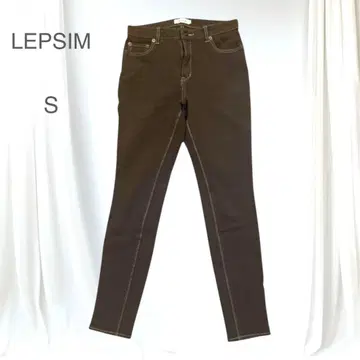 극품 레프시움 미각 스트레치 데님 스키니 팬츠 S 브라운 슬림핏
