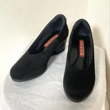 아라본 펌프스 아몬드 토 일본제 블랙 22cm EE