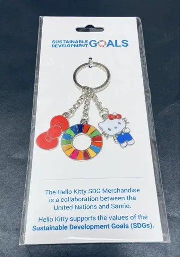 헬로키티 SDGs 키링 유엔 간사이 엑스포 한정