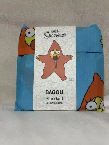 새 제품 미사용 BAGGU 더 심슨즈 에코백